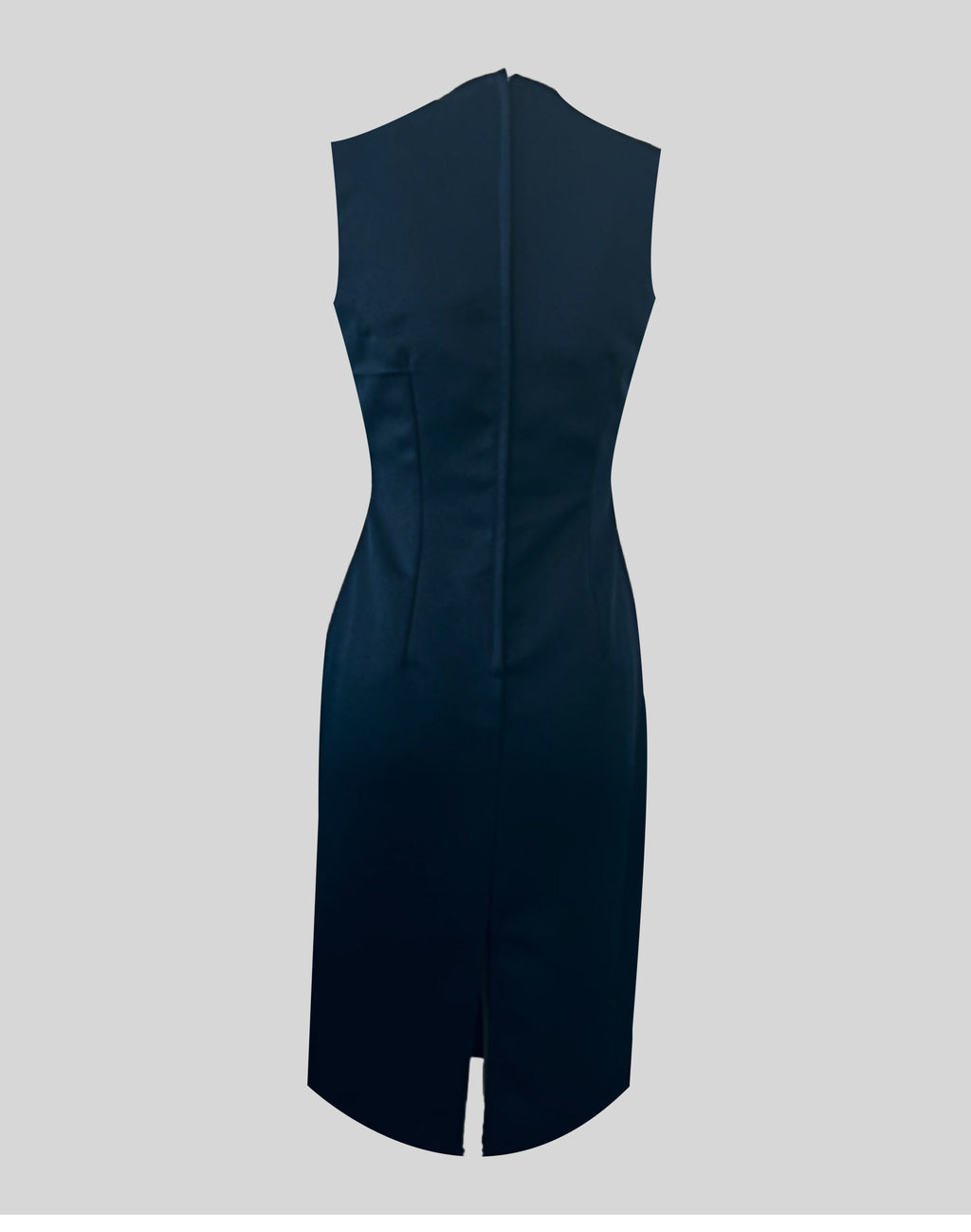 D002 - Round-neck sleeveless dress