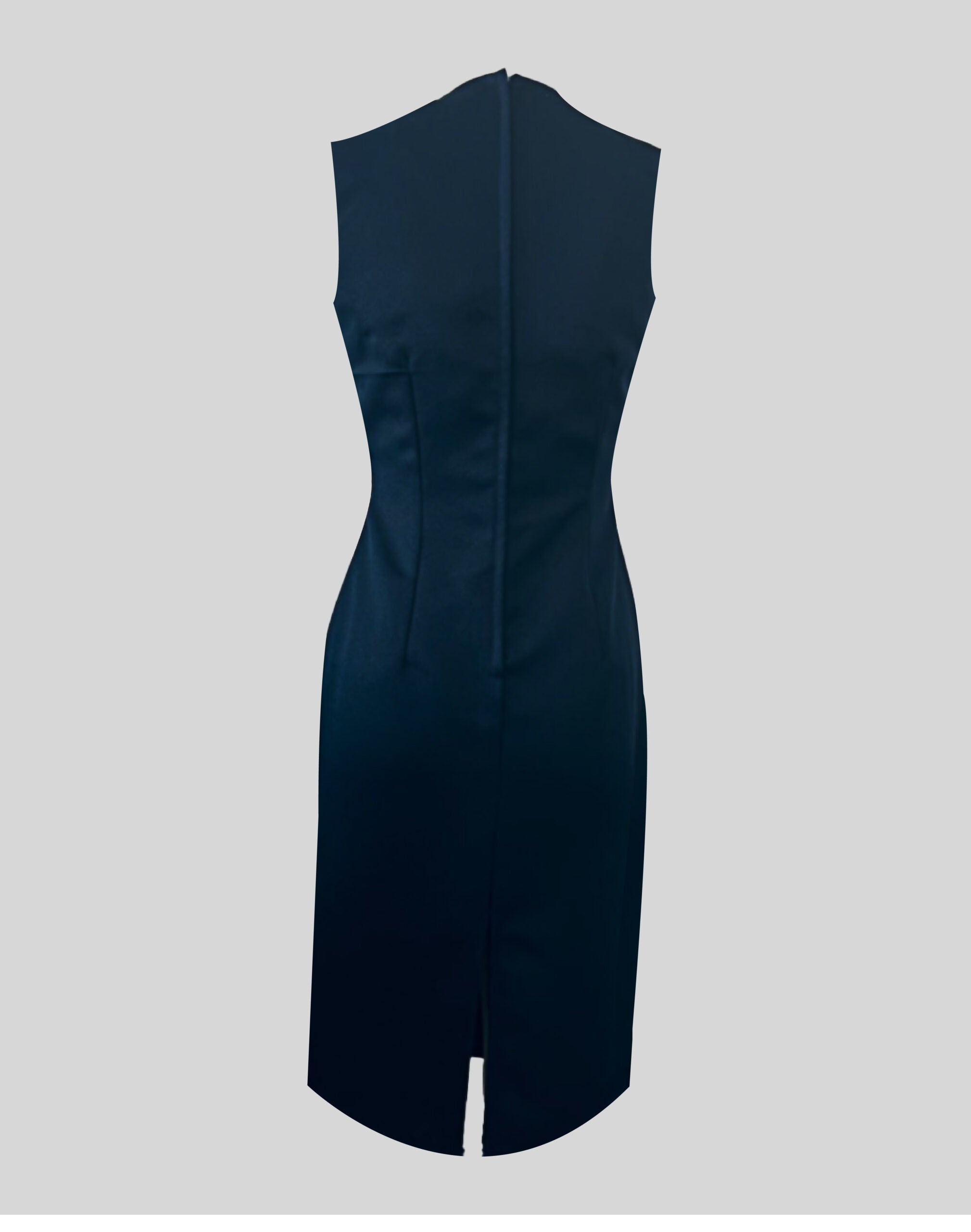 D002 - Round-neck sleeveless dress