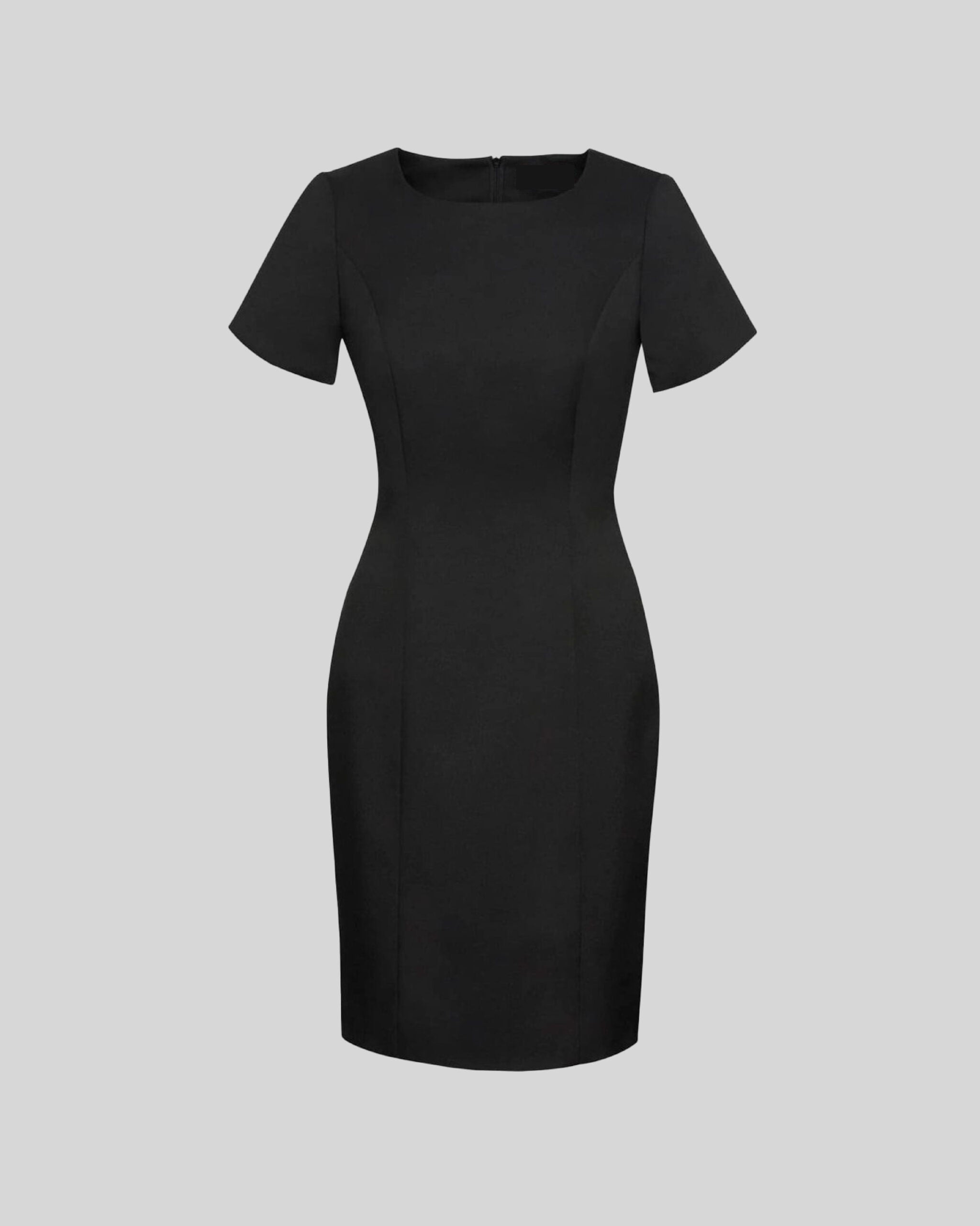 D004 - Short-sleeve high-neck dress