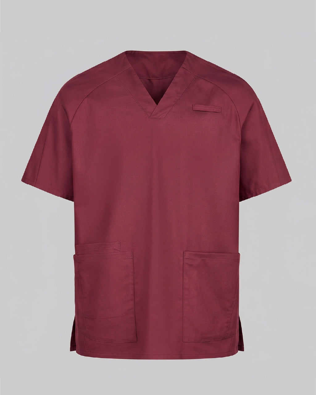 Wine V-neck scrub top