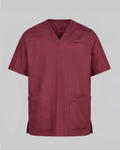 Wine V-neck scrub top