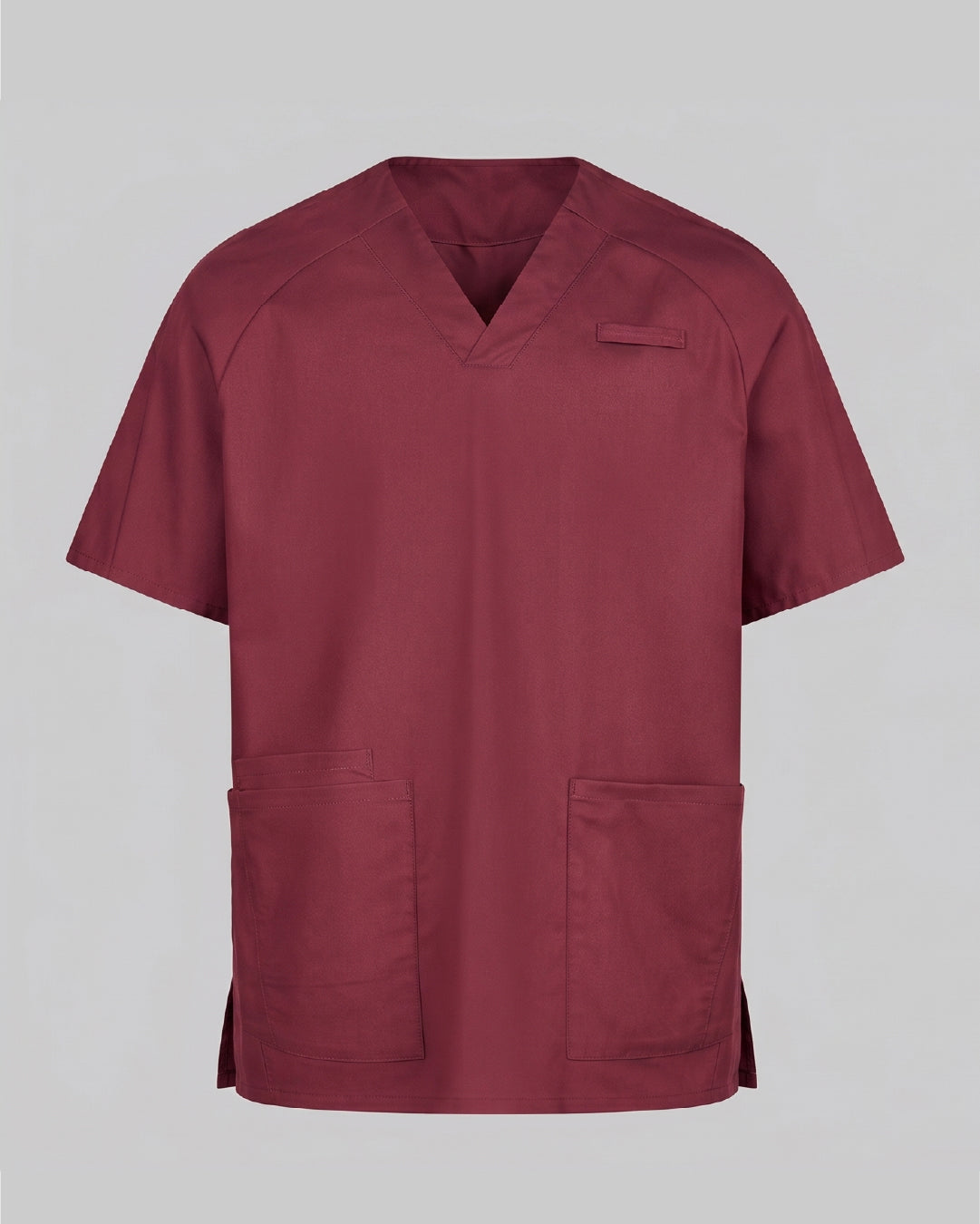 Wine V-neck scrub top