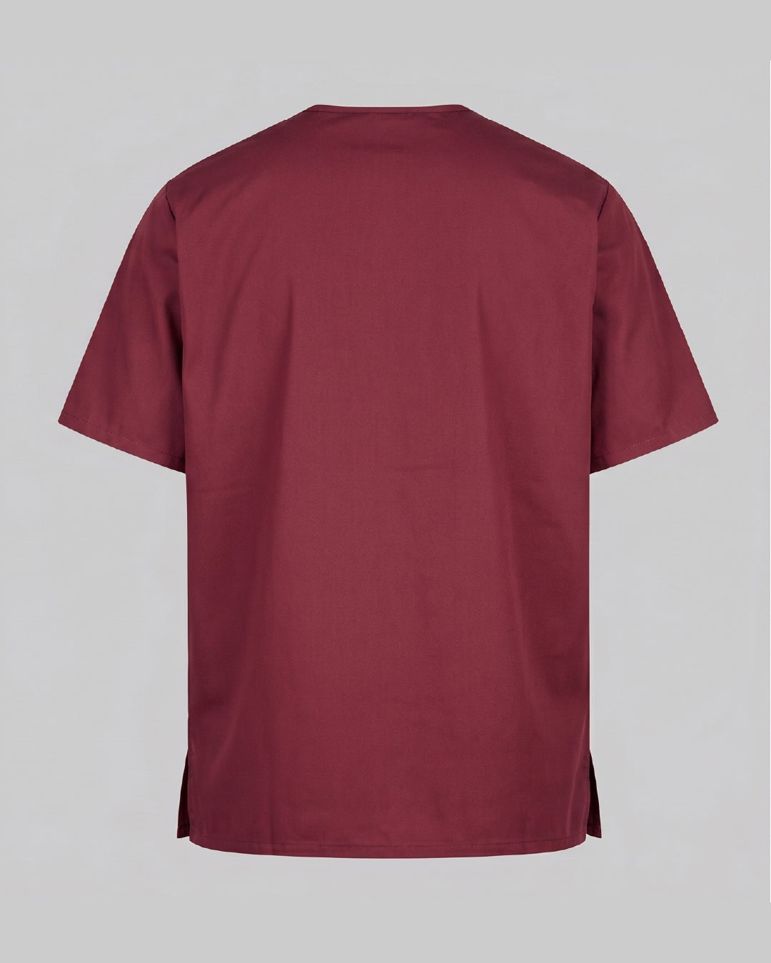 Wine cross-over V-neck scrub top