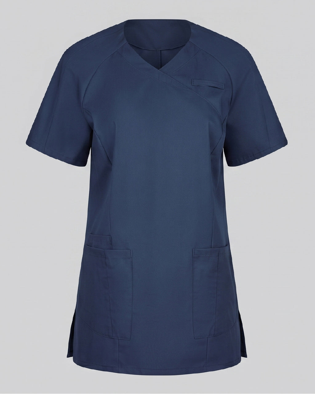 Wine cross-over V-neck scrub top