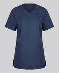 Wine cross-over V-neck scrub top