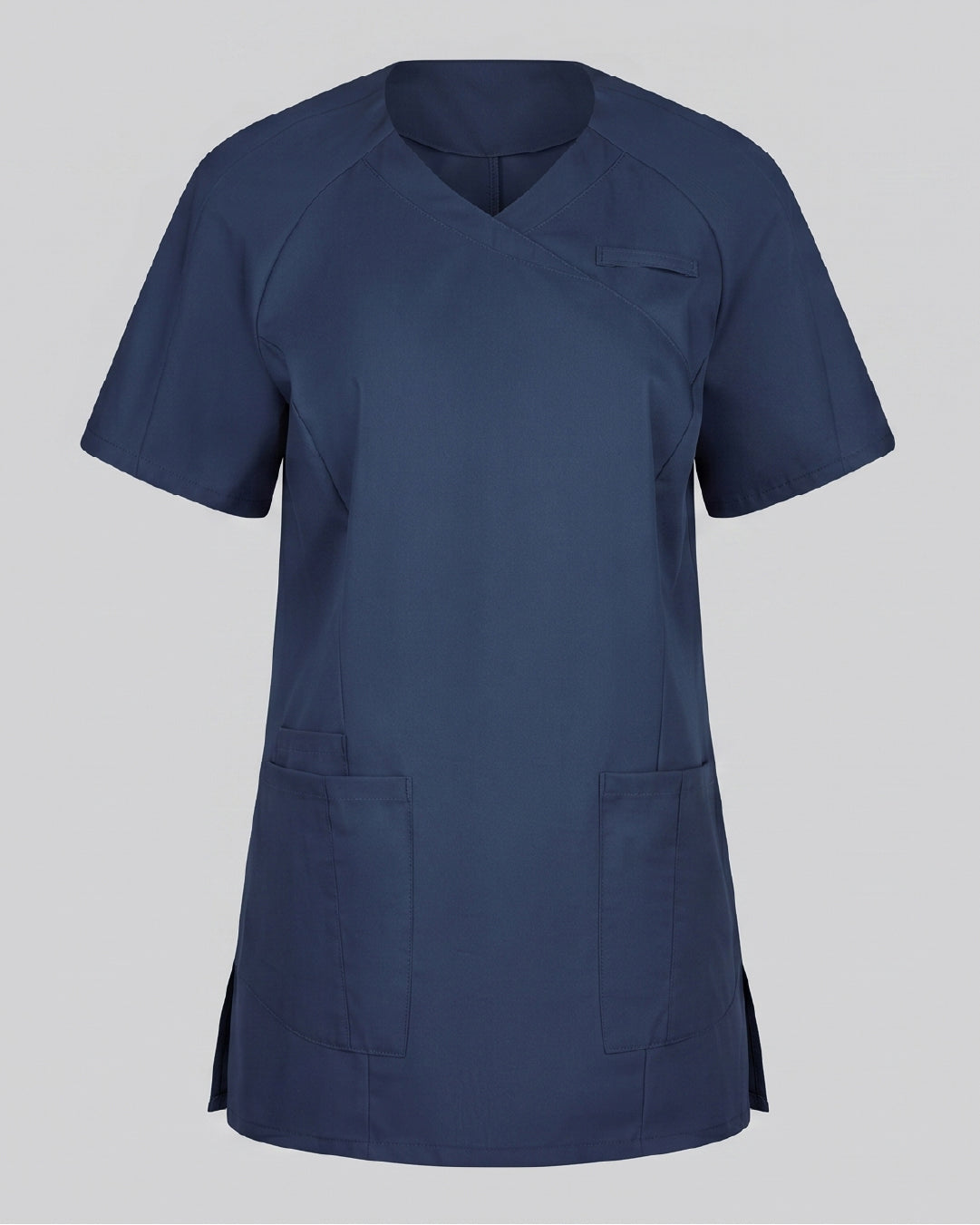 Wine cross-over V-neck scrub top